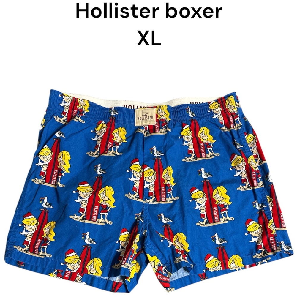 381.Hollister men’s boxers w Waxer and girl print size XL
